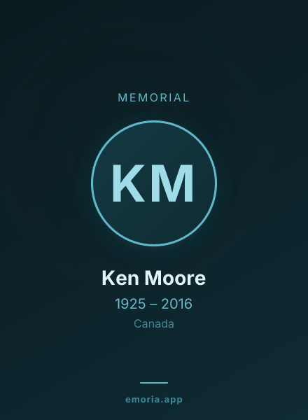 Memorial portrait of Ken Moore