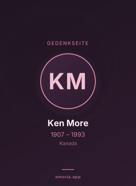 Gedenkportrait von Ken More