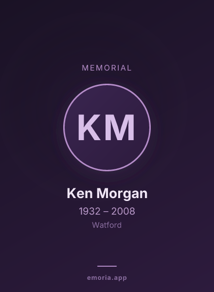 Memorial portrait of Ken Morgan