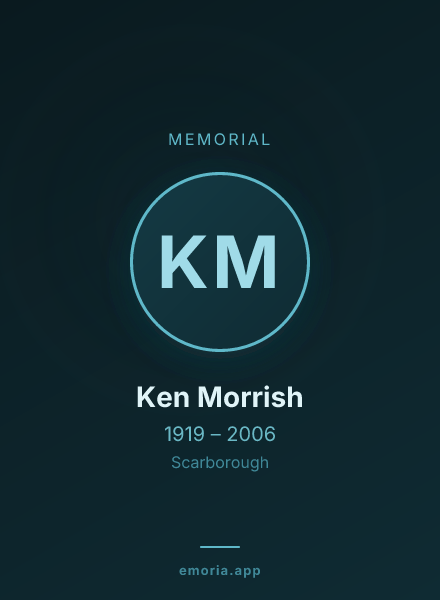Memorial portrait of Ken Morrish