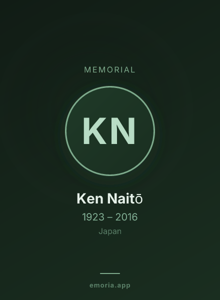Memorial portrait of Ken Naitō