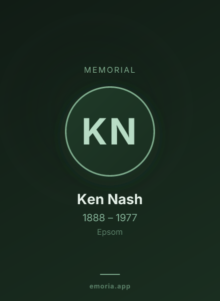 Memorial portrait of Ken Nash