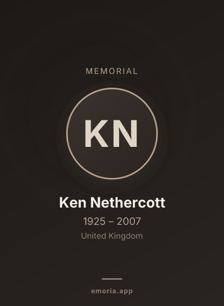 Memorial portrait of Ken Nethercott