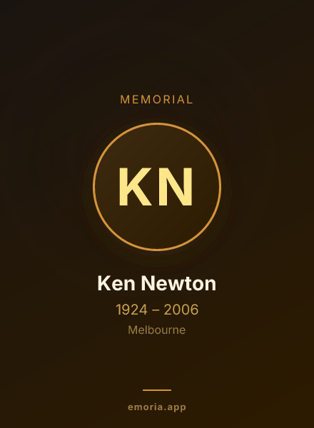 Memorial portrait of Ken Newton