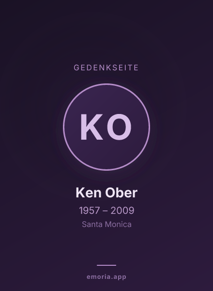 Gedenkportrait von Ken Ober