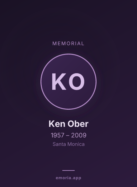 Memorial portrait of Ken Ober