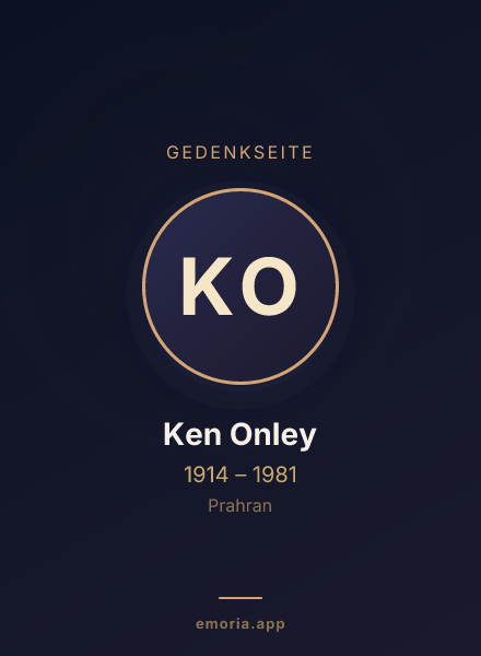 Gedenkportrait von Ken Onley