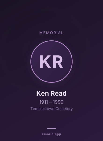 Memorial portrait of Ken Read