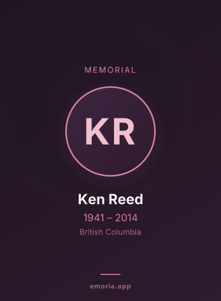 Memorial portrait of Ken Reed