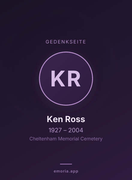 Gedenkportrait von Ken Ross