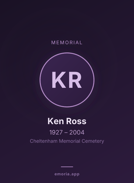 Memorial portrait of Ken Ross
