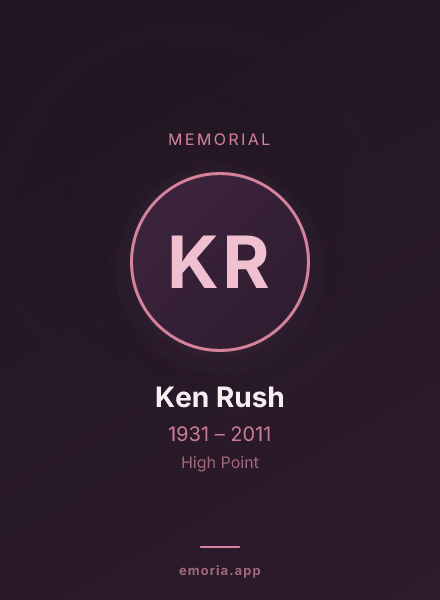Memorial portrait of Ken Rush