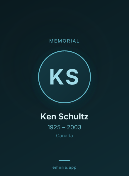 Memorial portrait of Ken Schultz