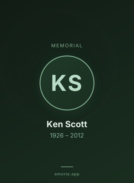 Memorial portrait of Ken Scott