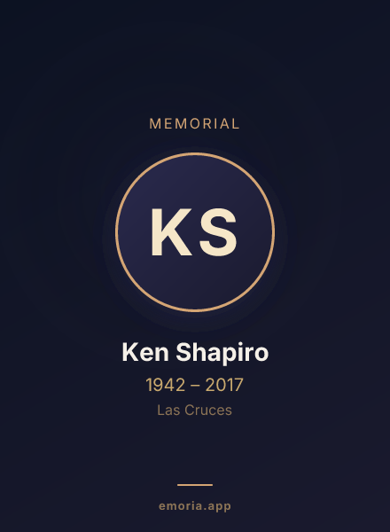Memorial portrait of Ken Shapiro