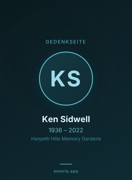Gedenkportrait von Ken Sidwell