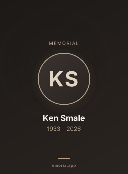 Memorial portrait of Ken Smale