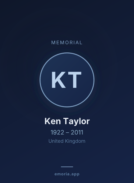 Memorial portrait of Ken Taylor