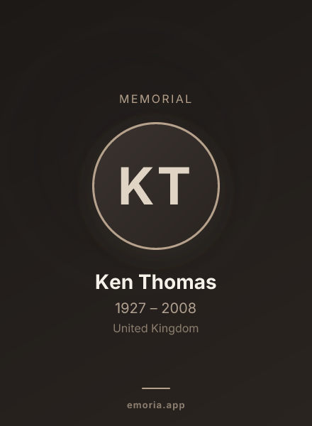 Memorial portrait of Ken Thomas