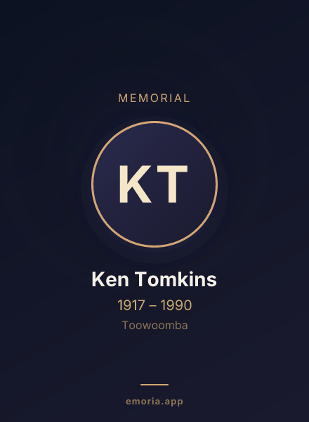 Memorial portrait of Ken Tomkins