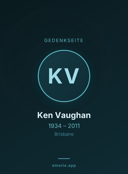 Gedenkportrait von Ken Vaughan