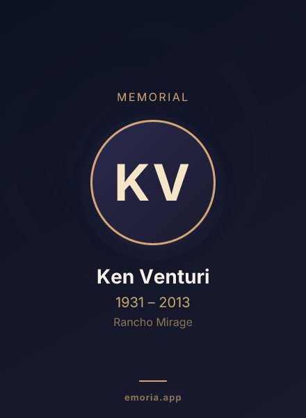 Memorial portrait of Ken Venturi