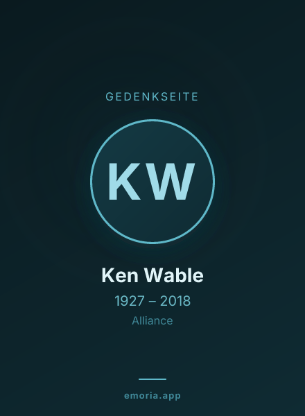 Gedenkportrait von Ken Wable