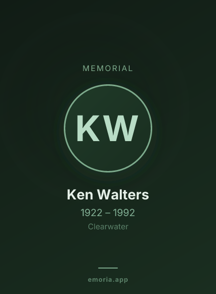 Memorial portrait of Ken Walters