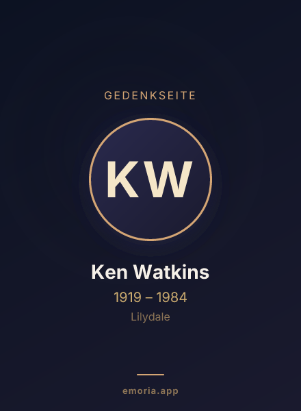 Gedenkportrait von Ken Watkins