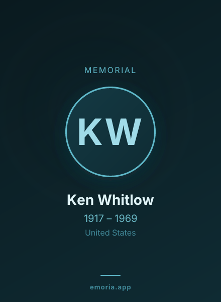 Memorial portrait of Ken Whitlow