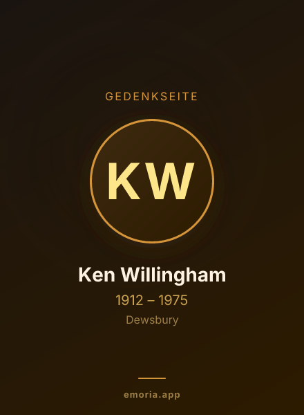Gedenkportrait von Ken Willingham