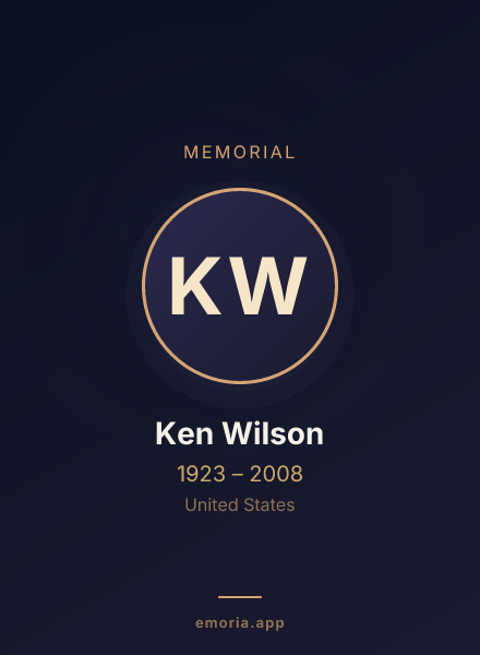 Memorial portrait of Ken Wilson