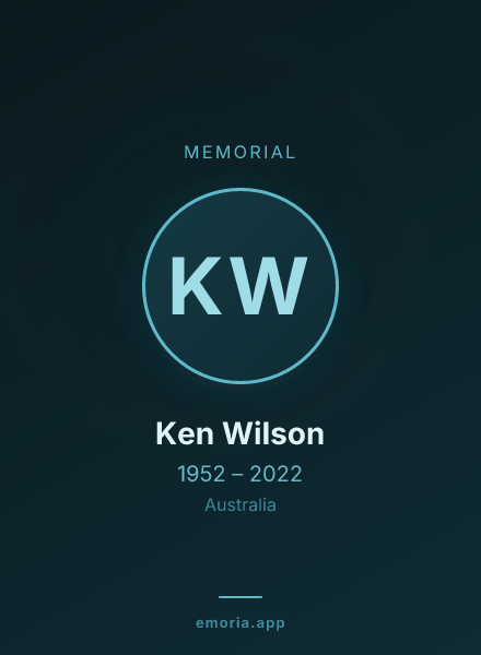 Memorial portrait of Ken Wilson