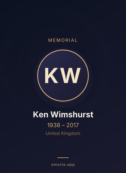 Memorial portrait of Ken Wimshurst