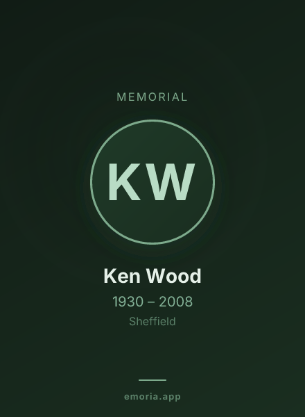 Memorial portrait of Ken Wood