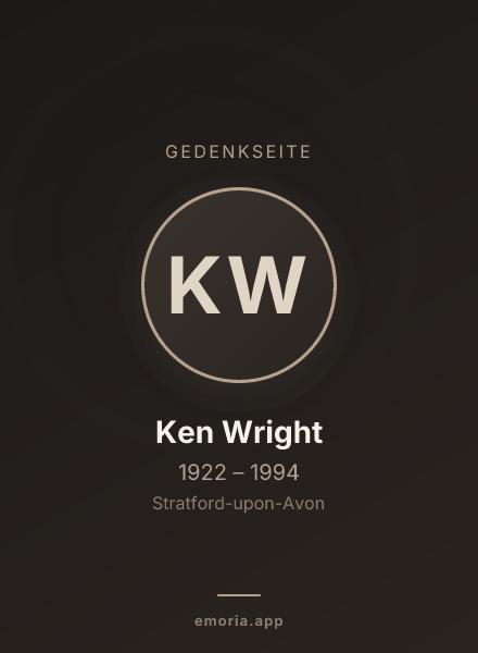 Gedenkportrait von Ken Wright