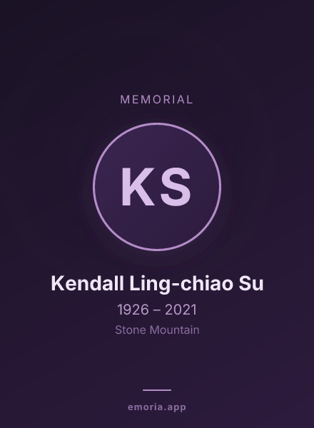 Memorial portrait of Kendall Ling-chiao Su
