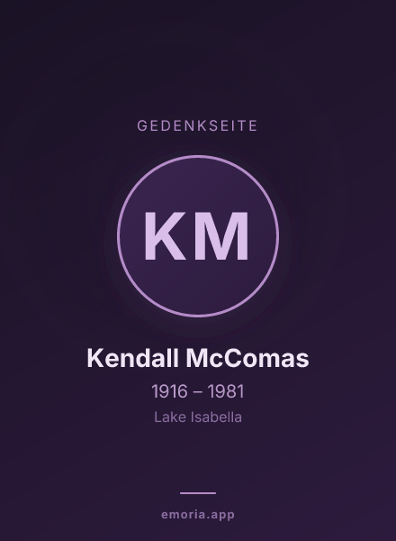 Gedenkportrait von Kendall McComas