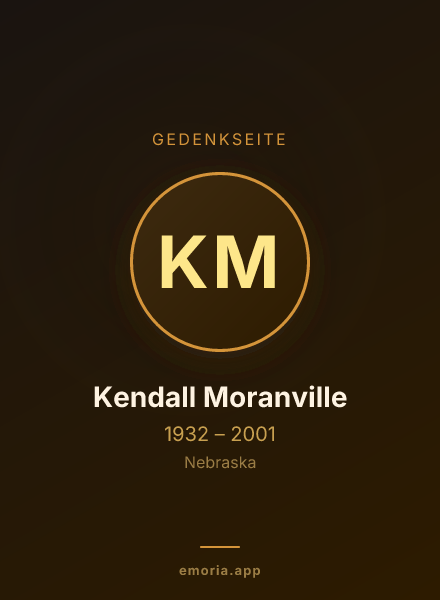 Gedenkportrait von Kendall Moranville