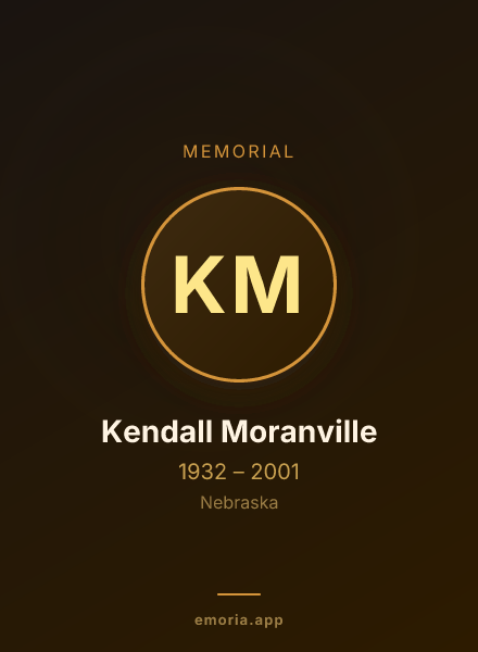 Memorial portrait of Kendall Moranville