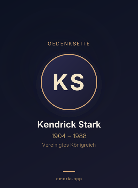 Gedenkportrait von Kendrick Stark