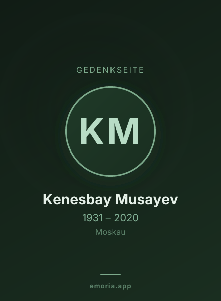 Gedenkportrait von Kenesbay Musayev