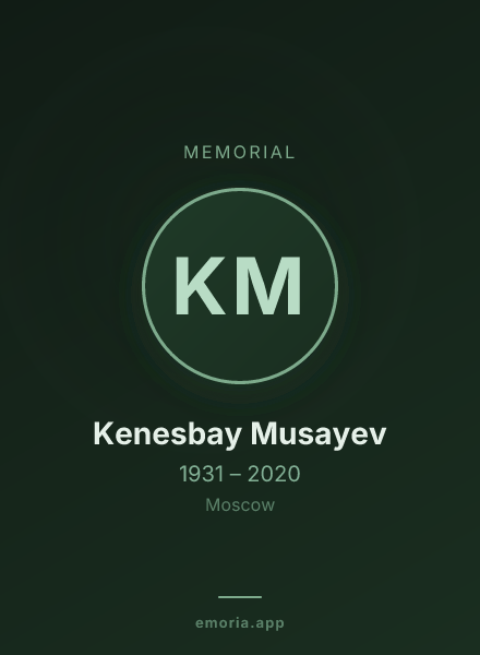 Memorial portrait of Kenesbay Musayev
