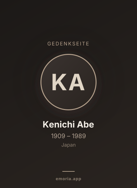 Gedenkportrait von Kenichi Abe