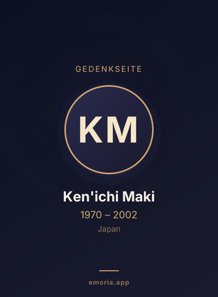 Gedenkportrait von Ken'ichi Maki