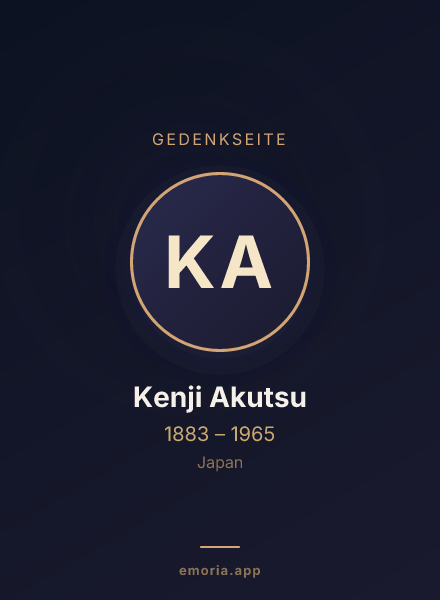 Gedenkportrait von Kenji Akutsu