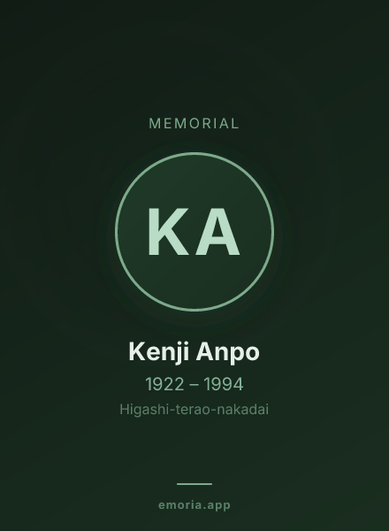 Memorial portrait of Kenji Anpo