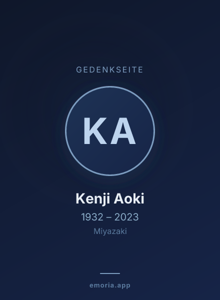 Gedenkportrait von Kenji Aoki