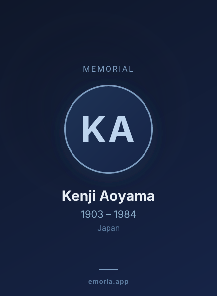 Memorial portrait of Kenji Aoyama