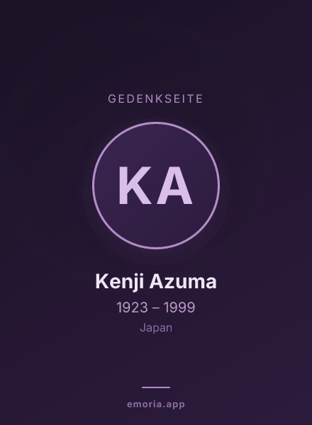 Gedenkportrait von Kenji Azuma